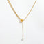 18K Gold-Plated Adjustable Pearl Necklace