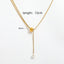 18K Gold-Plated Adjustable Pearl Necklace