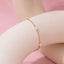 Exclusieve gouden plaat dames kettingarmband met zoetwaterparels