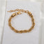 18K Gold Plated Wide Rope Chain Bracelet