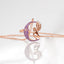 Kette mit synthetischem Amethyst im Mond- und Feendesign