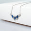 Necklace with Drop Design Adorned with Synthetic Sapphire