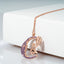 Kette mit synthetischem Amethyst im Mond- und Feendesign