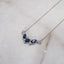 Necklace with Drop Design Adorned with Synthetic Sapphire