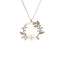 Ketting met bloeiende magnoliadesign versierd met zirkonium in goud