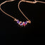 Necklace with Drop Design Adorned with Synthetic Amethyst