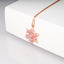 Necklace with Pink Stone Floral Design