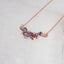 Necklace with Drop Design Adorned with Synthetic Amethyst