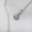 Verstelbare zilveren ketting met luxe ronde diamant