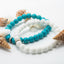 Turkoois Kralenarmband Elastisch - Blue & White Turquoise