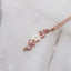 Necklace with Magnolia Design Adorned with Pink Stones