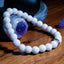 Matte White Jade Beaded Bracelet with Natural Stones, Elastic