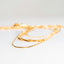 18K Goud Vergulde Dubbellaags Herringbone Ketting Verstelbaar