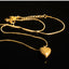 18K Goud Vergulde Hart Hanger Ketting Snake Chain of Bead Chain