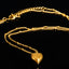 18K Goud Vergulde Hart Hanger Ketting Snake Chain of Bead Chain