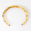 18K Goud Vergulde Golvend Manchet Armband - Vintage Stijl Roestvrij Staal Dames Armband