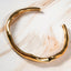 18K Goud Vergulde Golvend Manchet Armband - Vintage Stijl Roestvrij Staal Dames Armband