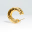 18K Gold Plated Twisted Hoop Earrings