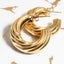 18K Gold Plated Twisted Hoop Earrings