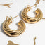 18K Gold Plated Twisted Hoop Earrings