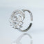 Adjustable Ring with Marquise Wreath Design Adorned with Zirconium