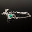 Zirconium Bracelet with Synthetic Oval Emerald