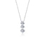 Zilveren ketting met drievoudige sparkle en zirkonium stenen