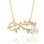 Infinity flower ketting met luxe zirkonium afwerking