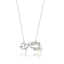 Necklace with Infinity Flower Design Adorned with Zirconium