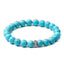 Turkoois Kralenarmband - Blue & White Turquoise - Elastisch