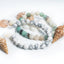 White Turquoise Beaded Bracelet - Stretchable - Natural Stone