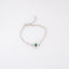 Zirconium Bracelet with Synthetic Oval Emerald