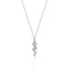 Vijfvoudige Sparkle Zirkonium Ketting - Zilveren Ketting Versierd met Zirkonia