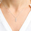 Vijfvoudige Sparkle Zirkonium Ketting - Zilveren Ketting Versierd met Zirkonia