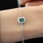 Zirconium Bracelet with Synthetic Rectangular Emerald